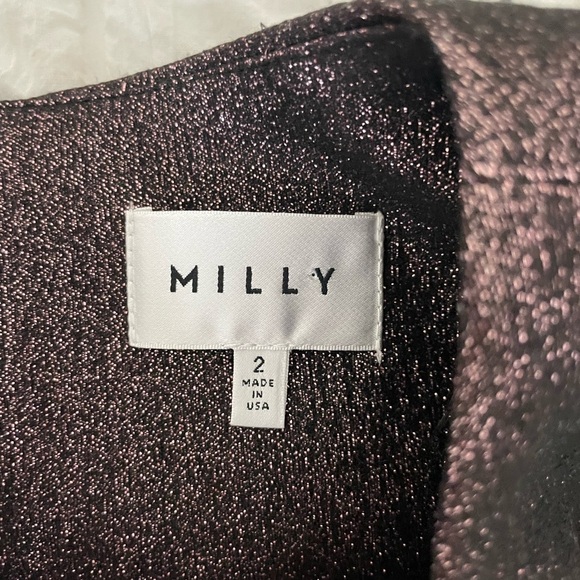 Milly purple metallic mod shift dress - Picture 4 of 9